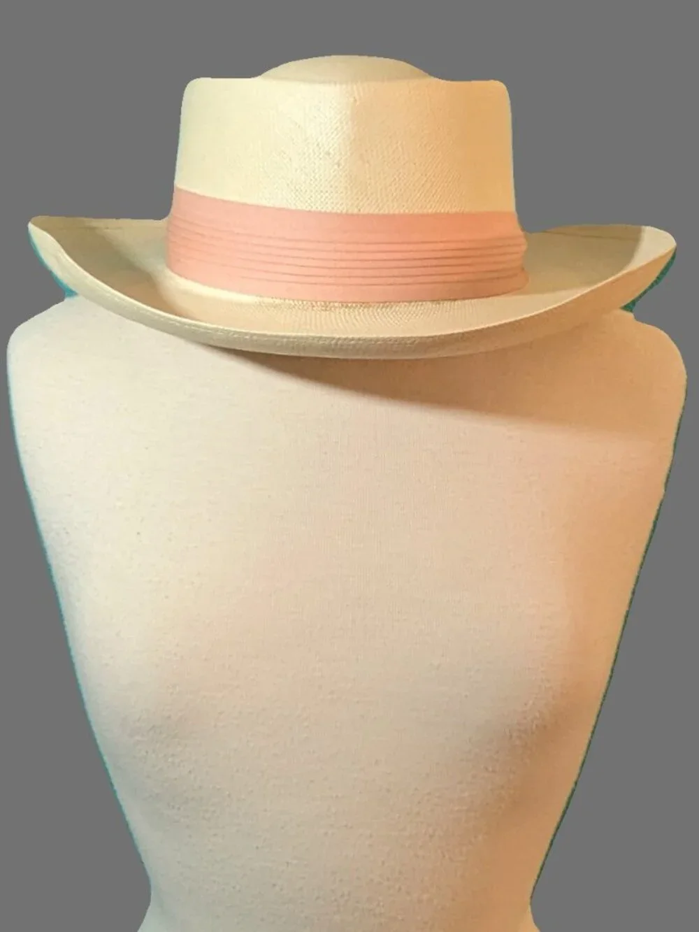 Churchill Ltd. Vintage Straw Vagabond Gambler Hat Size 17-3/4 - Picture 1 of 8